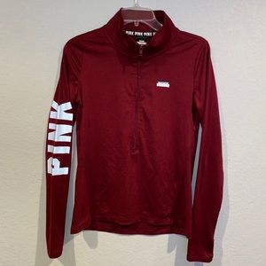 Deep Red PINK Quarter Zip